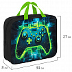 Папка на молнии с ручками BRAUBERG А4, 1 отделение, полиэстер, 80 мм, "Neon gamepad", 274510