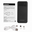 Аккумулятор внешний 10000 mAh SONNEN POWERBANK K701PD БЫСТРАЯ ЗАРЯДКА, 2USB, литий-полимерный, 263031