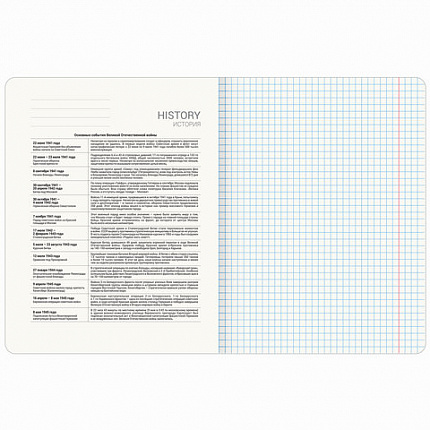 Тетрадь предметная МЕМЫ 48 л., TWIN-лак, ИСТОРИЯ, клетка, подсказ, BRAUBERG, 405103