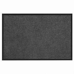 Коврик придверный 60х90 см, СЕРЫЙ, влаго-грязезащитный, 430 г/м2, ребристый, ЛЮБАША СТАНДАРТ, 701035