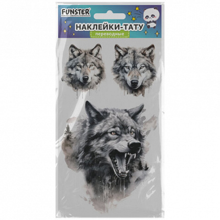 Наклейки-тату переводные "Разные", 20,5х10 см, ассорти 12 видов, FUNSTER (ФАНСТЕР), 666102