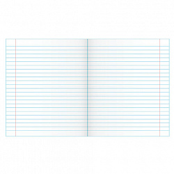 Тетрадь ЗЕЛЁНАЯ обложка 24 л., линия с полями, офсет, "ПЗБМ", 19841