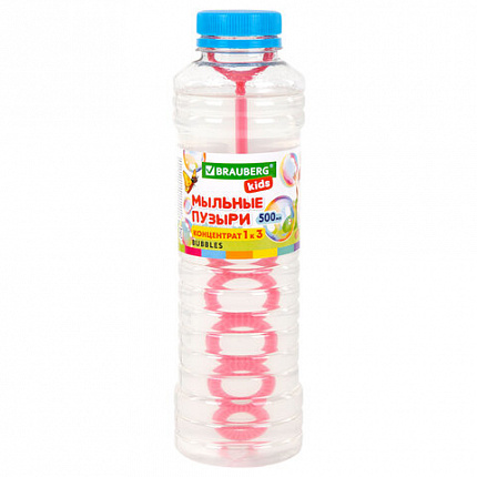 Мыльные пузыри, КОНЦЕНТРАТ, 500 мл, индивидуальная упаковка, BRAUBERG KIDS, 666209