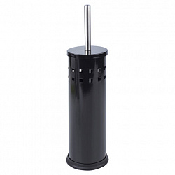 Ершик для унитаза с подставкой, металл, черный, глянцевый, LAIMA, 604960