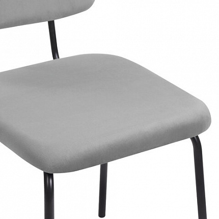 Стулья BRABIX "Dream CF-090", КОМПЛЕКТ 4 шт., черный каркас, ткань серая, 533252