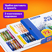 Пастель масляная восковые мелки утолщенные 72 цвета с точилкой, держателем и стеком, BRAUBERG PREMIUM, 272715
