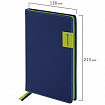 Ежедневник недатированный А5 (138х213 мм), BRAUBERG "AIM", под кожу, 136 л., темно-синий, 113423