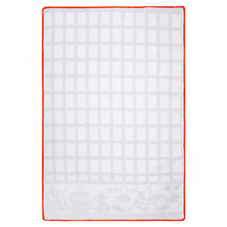 Салфетка из МИКРОФИБРЫ универсальная, 40х60 см, оранжевая клетка, орнамент, 240 г/м2, BOOMHOUSE (БУМХАУС), 700877