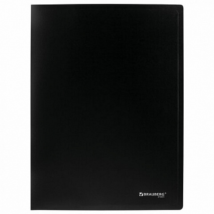 Папка на 2 кольцах А4 BRAUBERG UNIVERSAL, 25 мм, черная, до 170 листов, 0,5 мм, 273031