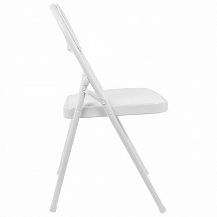 Стул складной BRABIX "Golf Plus CF-003 КОМФОРТ", белый каркас, кожзам белый, 532888