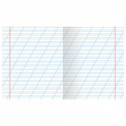 Тетрадь ЗЕЛЁНАЯ обложка 12 л., косая линия с полями, офсет, "HATBER", 013946, 12Т5B6_05112