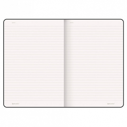 Блокнот А5 (130х210 мм), BRAUBERG ULTRA, под кожу, 80 г/м2, 96 л., линия, черный, 113016