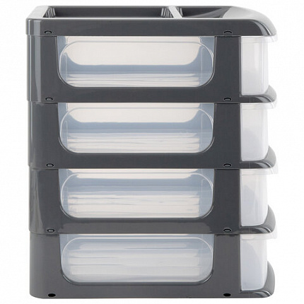 Бокс универсальный большой, 4 выдвижные секции, 37,6х25х35,5 см, М2768