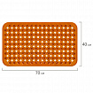 Коврик для ванны противоскользящий 70х40 см, "Квадраты", прозрачно-коричневый, ПВХ, PRIMILA (ПРИМИЛА), 700367