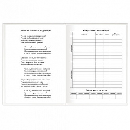 Дневник 1-11 класс 40 л., твердый, BRAUBERG, матовая ламинация, БЕЛЫЙ, 105540