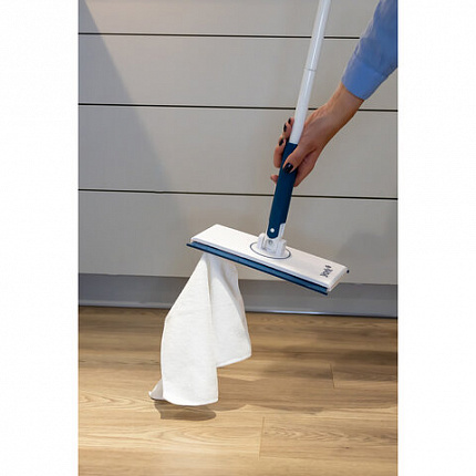 Швабра с автозахватом SNAPPY черенок 127см, флаундер 25х10см, салфетка 30х30см микроф, 82230