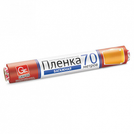 Багажная пленка для ручной упаковки, ассорти, 29 см х 70 м, 12 мкм, GRIFON, 301-045