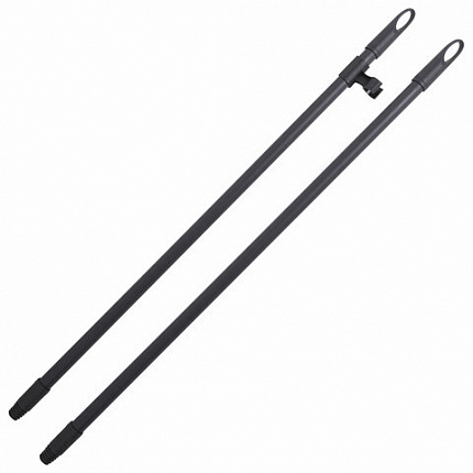 Совок для мусора КОМПЛЕКТ щетка + 2 рукоятки по 80 см с резьбой, пластиковые, "ЛЕНИВКА XL", синий, LAIMA, 608212