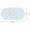 Коврик для ванны противоскользящий 69х35см, "Кольца", овальный, прозрачный, ПВХ, PRIMILA (ПРИМИЛА), 700372