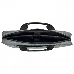 Сумка портфель BRAUBERG OFFICE с отделением для ноутбука 17,3", светло-серый меланж, 34х44х6 см, 272613