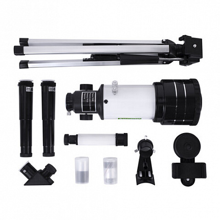 Телескоп рефрактор астрономический настольный, увеличение 150х, объектив 70 мм, фокус 300 мм, видоискатель, BRAUBERG KIDS 70300, 391397