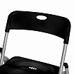 Стулья складные BRABIX "Golf Lite CF-017", КОМПЛЕКТ 4 шт., серебристый каркас, пластик, чёрный, 533034