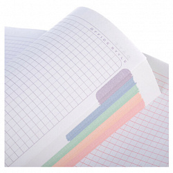 Блокнот А5 167х216 мм, 80 л., твёрдый, бумвинил "METALLIC", клетка, блок 5 цв., HATBER, серебро, 084777, 80ББ5В1