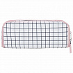 Пенал-органайзер BRAUBERG, 2 откидные планки, полиэстер, 23x9х7 см, "Checkered white", 272315
