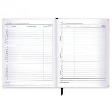 Дневник 1-11 класс 48 л., кожзам (твердая), печать, глиттер, ЮНЛАНДИЯ, "Панда", 106558