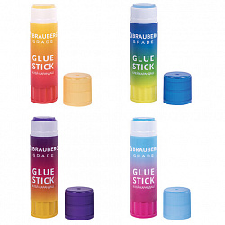 Клей-карандаш в градиентном корпусе BRAUBERG "Grade", 21 г, PVP-основа, ассорти, 271247