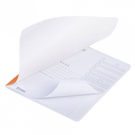 Тетрадь А5 48 л., HATBER, скоба, клетка, Soft-touch ламинация, SoloMatte "Шафран", 092731, 48Т5лВ1