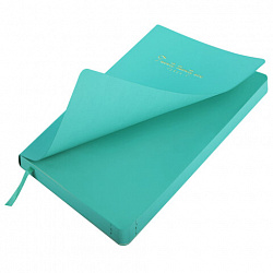 Ежедневник датированный 2026, А5, 138x213 мм, BRAUBERG "Pastel", под кожу гибкий, бирюзовый, 117462