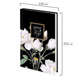 Ежедневник датированный 2026 145х215 мм, А5, STAFF, ламинированная обложка, "Розы", 117322