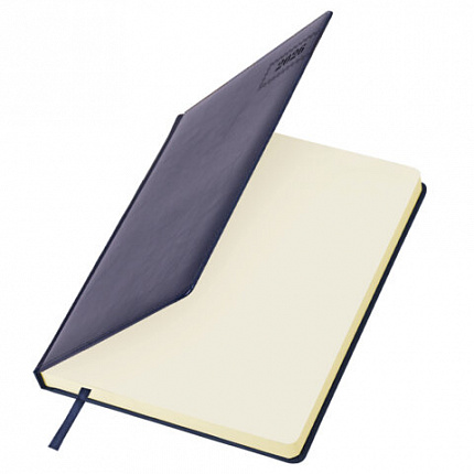 Ежедневник датированный 2026 БОЛЬШОЙ ФОРМАТ 210х297 мм, А4, BRAUBERG "Imperial", под кожу, синий, 117247