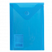Папка-конверт с кнопкой МАЛОГО ФОРМАТА (105х148 мм), А6, синяя, 0,18 мм, BRAUBERG, 227317