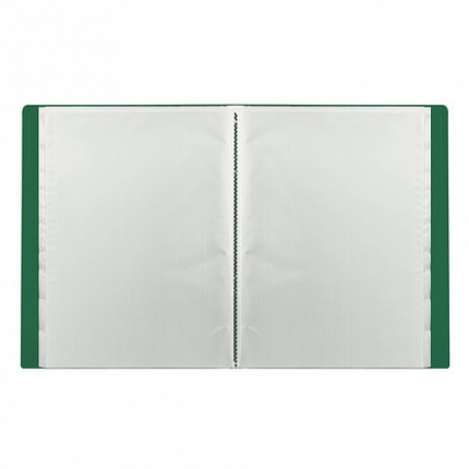 Папка 30 вкладышей STAFF, зеленая, 0,5 мм, 225699