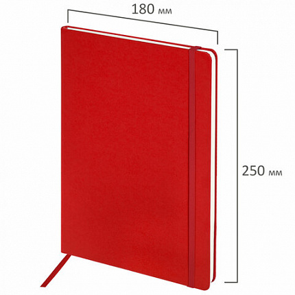 Блокнот-скетчбук БОЛЬШОЙ ФОРМАТ (180х250 мм) В5, BRAUBERG ULTRA, 80 г/м2, 96 л., без линовки, красный, 113066