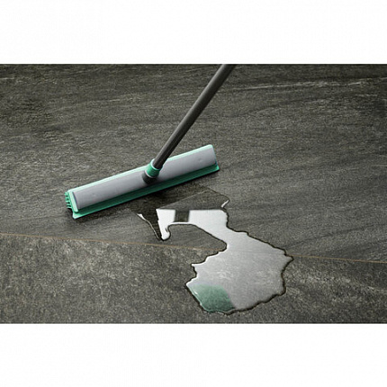Швабра-сгон КОМПЛЕКТ щётка 32 см с резиновой щетиной 5,5 см + черенок 80-140 см, BACTERIA STOP, YORK, 51301