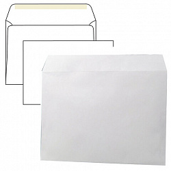 Конверты С4 (229х324 мм), клей, 90 г/м2, КОМПЛЕКТ 250 шт., внутренняя запечатка, 71205, 53855