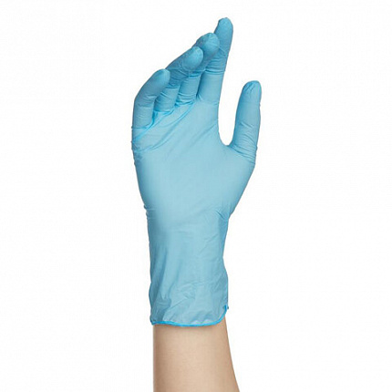 Перчатки нитриловые смотровые, 100 пар (200 штук), повышенная чувствительность, размер 7-8, M (средний), DERMAGRIP Ultra, D1102-27