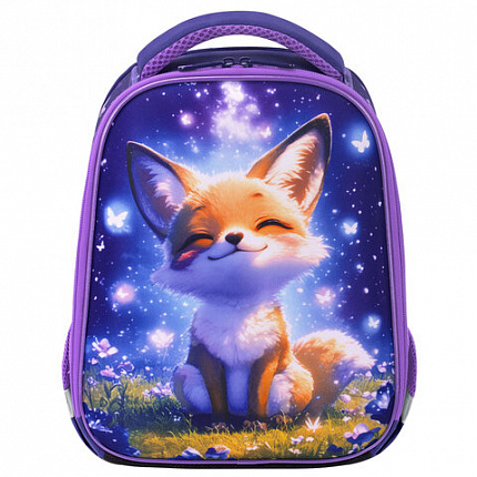Ранец BRAUBERG KIDS START, 1 отделение, 2 кармана, "Chilling fox", 35х26х13 см, 274407