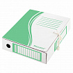 Папка архивная с завязками А4 (325х260 мм), 75 мм, до 700 листов, плотная, микрогофрокартон, ЗЕЛЕНАЯ, BRAUBERG, 124851