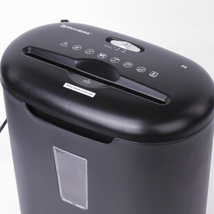 Уничтожитель (шредер) BRAUBERG S6, 3 уровень секретности, фрагменты 5х34 мм, 6 листов, корзина 16 литров, 530963