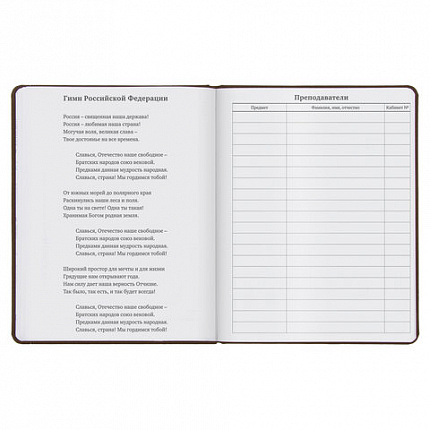 Дневник 1-11 класс 48 л., кожзам (твердая), термотиснение, BRAUBERG "VIENNA", коричневый, 105962