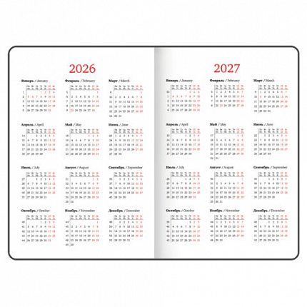 Еженедельник датированный 2026 БОЛЬШОЙ ФОРМАТ 210х297 мм, А4 BRAUBERG "Wood", под кожу, синий, 117158