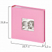 Фотоальбом BRAUBERG "Cute Baby" на 200 фото 10х15 см, под кожу, бумажные страницы, бокс, розовый, 391141