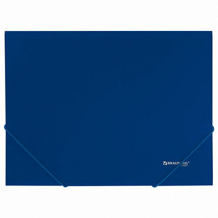 Папка на резинках А4 BRAUBERG UNIVERSAL, синяя, до 300 листов, 0,5 мм, 273037