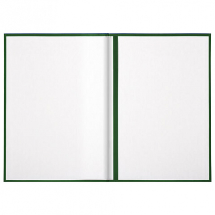 Папка адресная бумвинил с гербом России, формат А4, зеленая, индивидуальная упаковка, STAFF "Basic", 129581