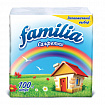Салфетки бумажные 100 шт., 24x23 см, FAMILIA, белые, 100% целлюлоза, 5080553