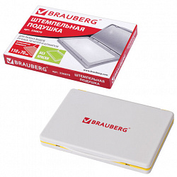 Штемпельная подушка BRAUBERG, 120х90 мм (рабочая поверхность 105х65 мм), неокрашенная, 236870